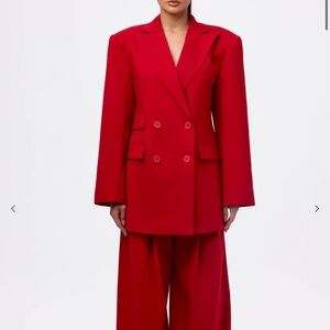 Naked Wardobe oversized red blazer